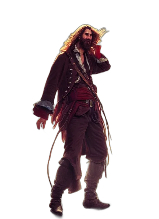 jacket, staff, concept art, fantasy art transparent PNG cut-out