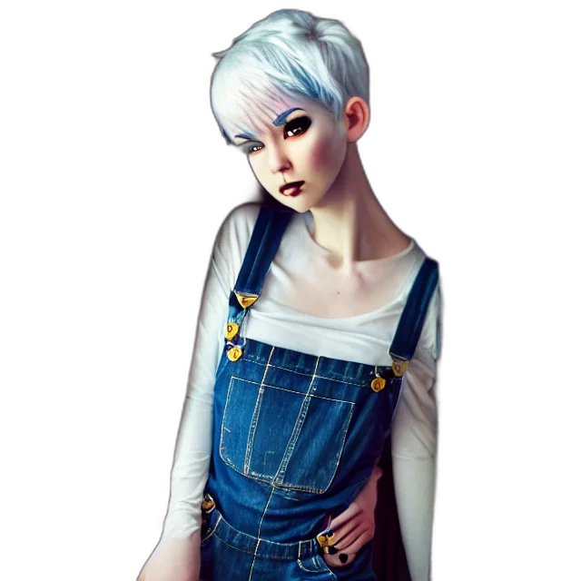 dress, robot, concept art, fantasy art, photorealistic, cartoon, blue, monochrome transparent PNG cut-out