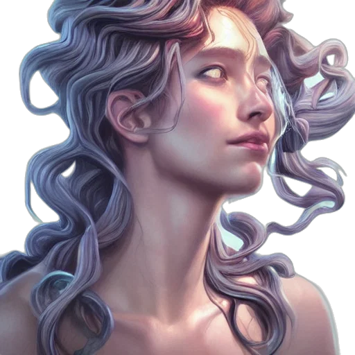hair, face, crown, creature transparent PNG cut-out