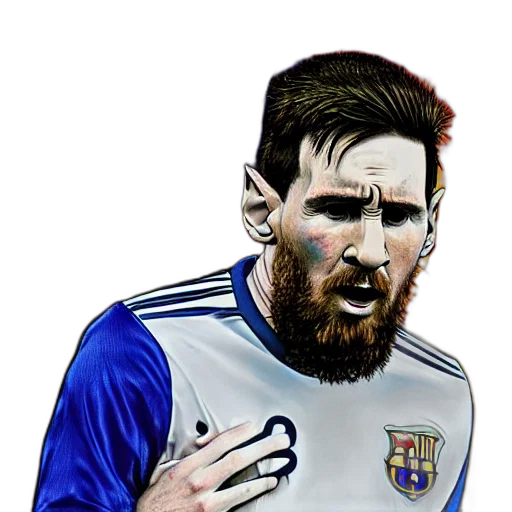 photorealistic, pixel art, cartoon, watercolor, peripheral, lobotomy, messi, style transparent PNG cut-out