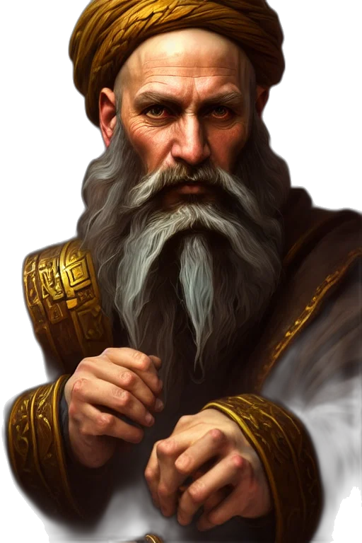 face, sword, staff, fantasy art transparent PNG cut-out