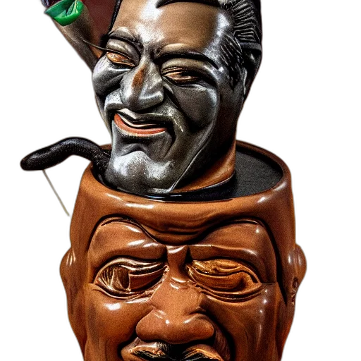 mask, face, crown, staff, closeup, photorealistic, photograph, distinguished transparent PNG cut-out