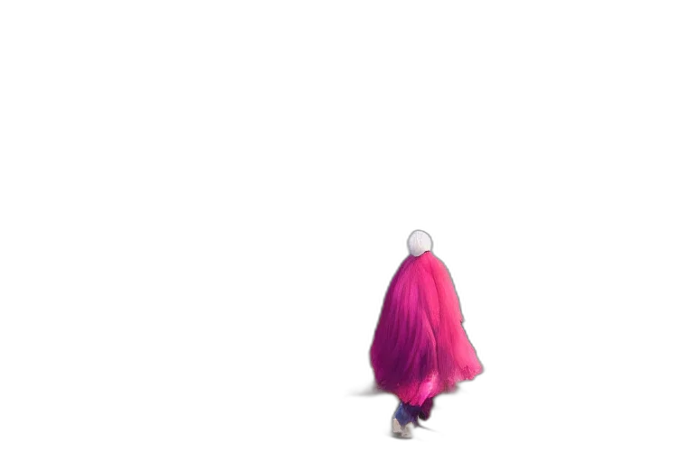 hair, dress, creature, jacket, vaporwave, 3d render, concept art, anime transparent PNG cut-out