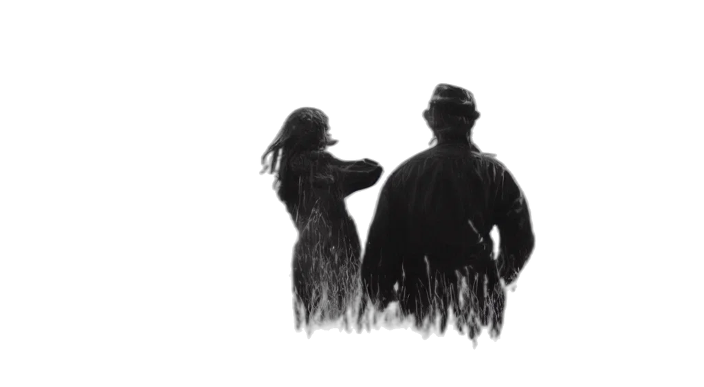 hat, hair, jacket, staff transparent PNG cut-out