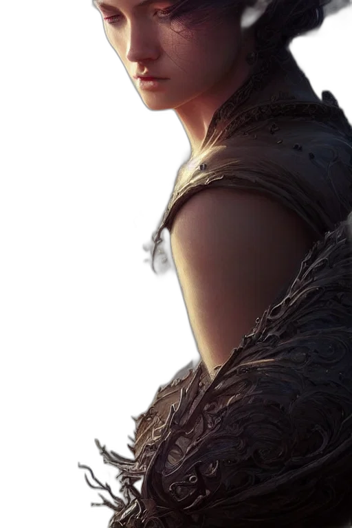 dress, dragon, face, sword transparent PNG cut-out