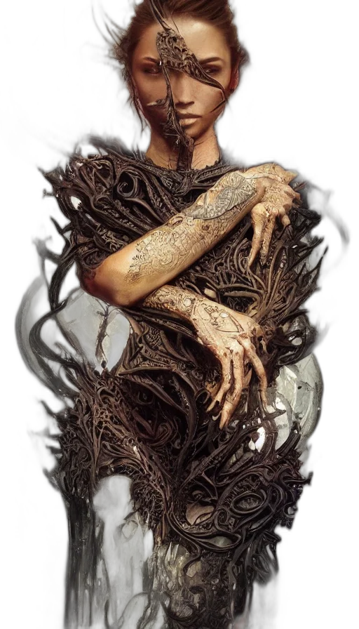 hair, creature, dragon, mask transparent PNG cut-out