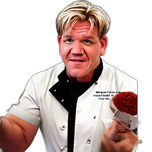 food, staff, animal, weapon, photorealistic, chef, gordon, ramsay transparent PNG cut-out
