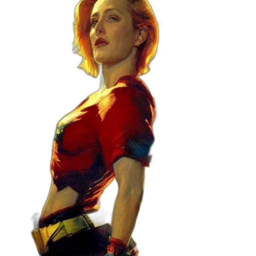 dress, jacket, face, comic book art transparent PNG cut-out