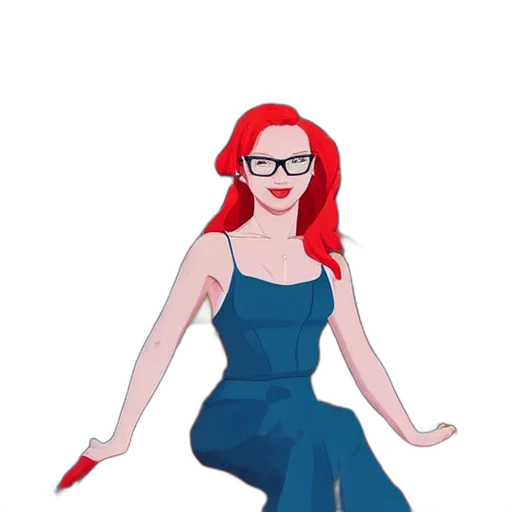 dress, cartoon, concept art, pixel art, fantasy art, blue, red, madelyn transparent PNG cut-out