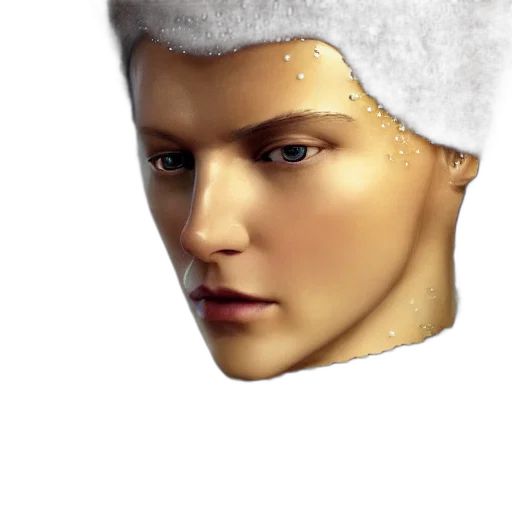 hat, face, crown, mask, photorealistic, 3d render, concept art, pixel art transparent PNG cut-out