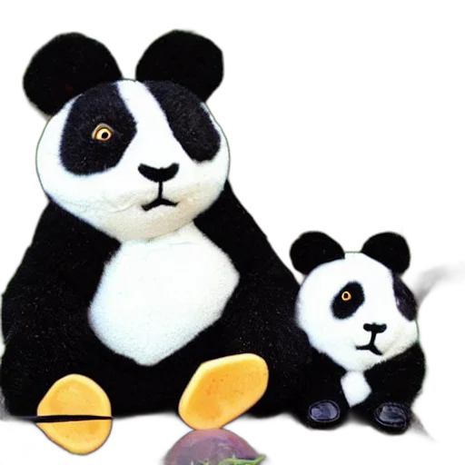 3d render, concept art, photorealistic, turtle, rabbit, panda transparent PNG cut-out