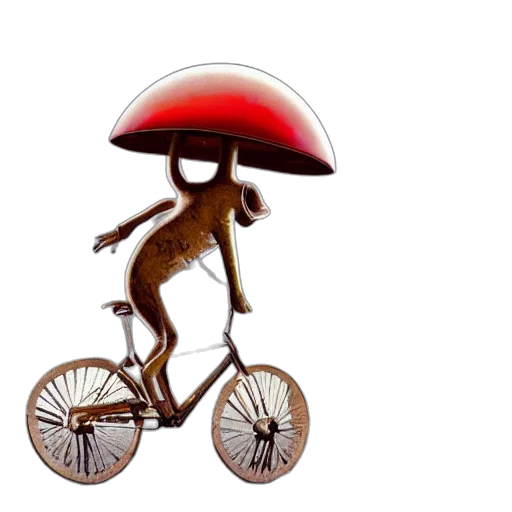 umbrella, hat, creature, 3d render transparent PNG cut-out
