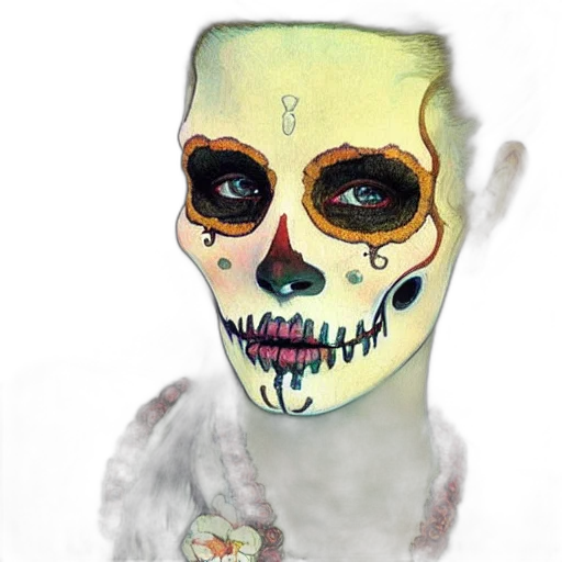 mask, face, concept art, watercolor transparent PNG cut-out