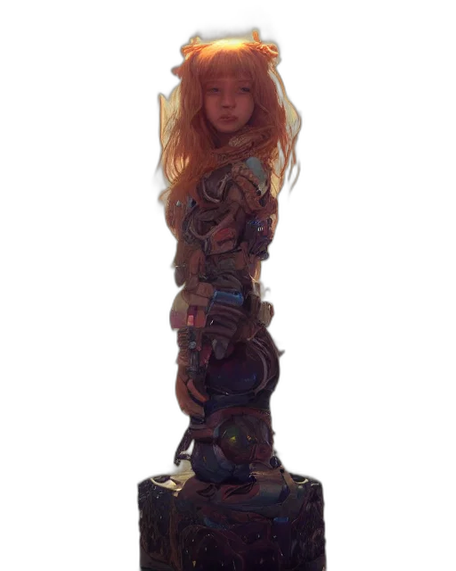 dress, crown, bottle, robot, concept art, fantasy art, 3d render, pixel art transparent PNG cut-out