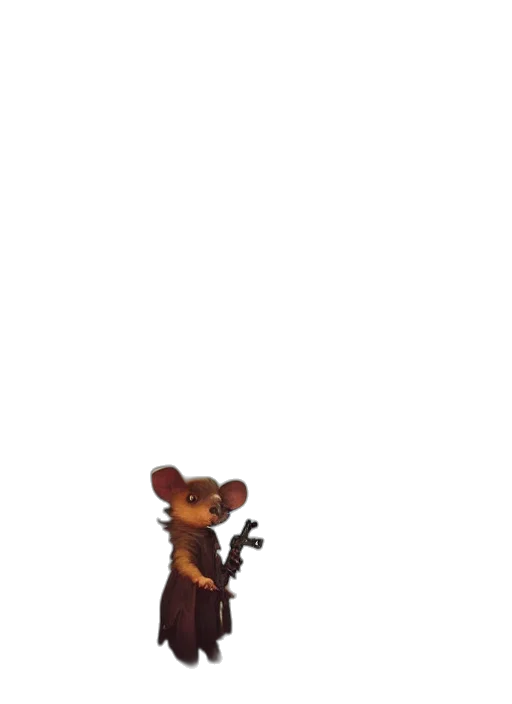 animal, staff, creature, weapon, concept art, 3d render, pixel art, cartoon transparent PNG cut-out