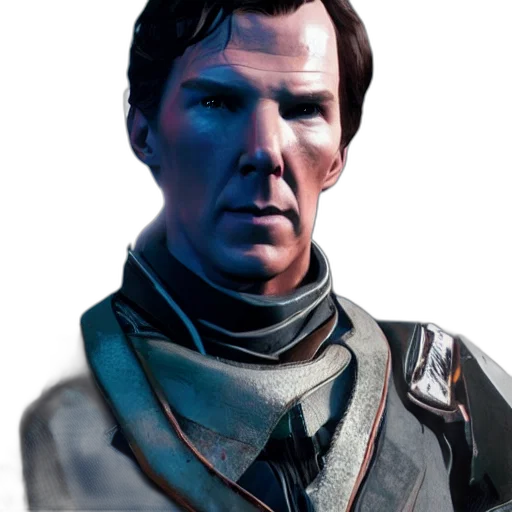 face, staff, jacket, mask, photorealistic, concept art, 3d render, fantasy art transparent PNG cut-out