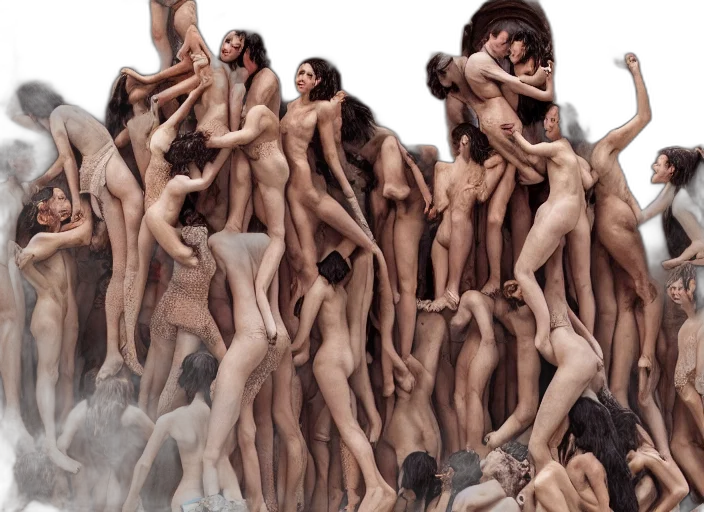 concept art, fire, hundreds, undressed transparent PNG cut-out