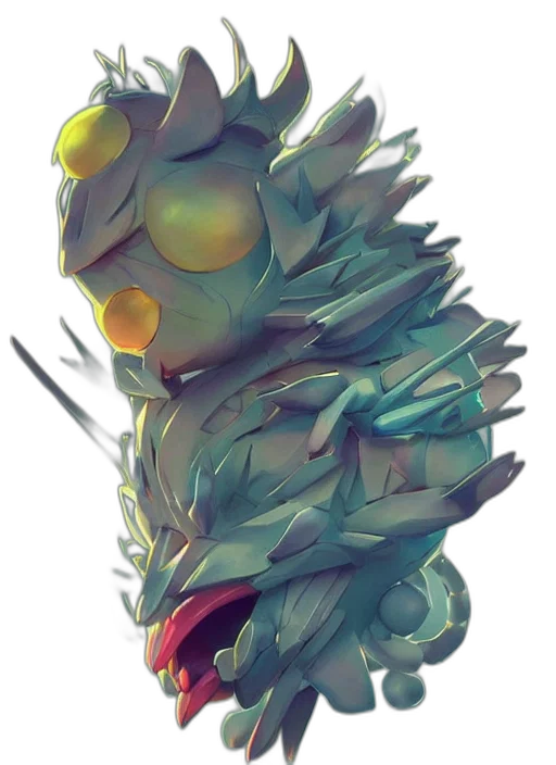 creature, dragon, crown, mask, concept art, watercolor, fantasy art, pixel art transparent PNG cut-out