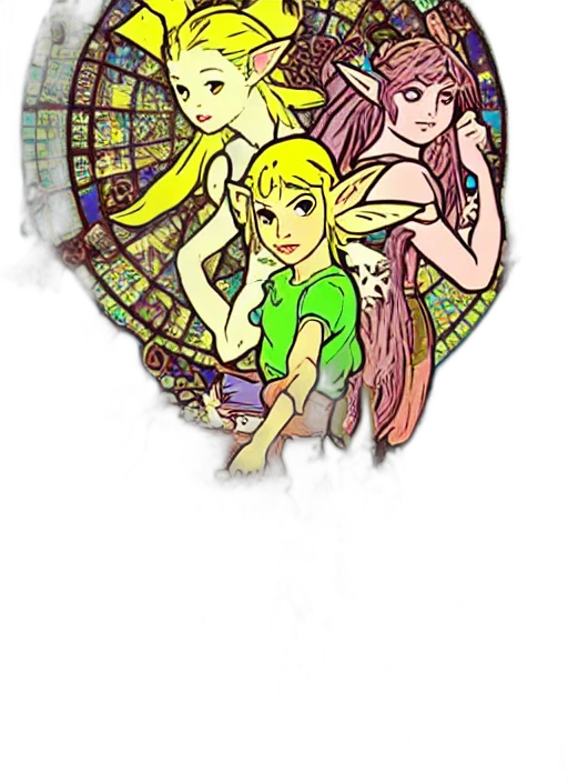 pixel art, fantasy art, concept art, cartoon, green, great, fairies, legend transparent PNG cut-out