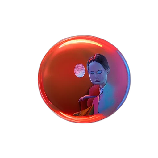 robot, staff, 3d render, concept art transparent PNG cut-out