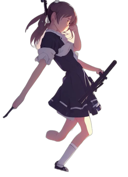 weapon, staff, sword, dress, anime, concept art, pixel art, cartoon transparent PNG cut-out