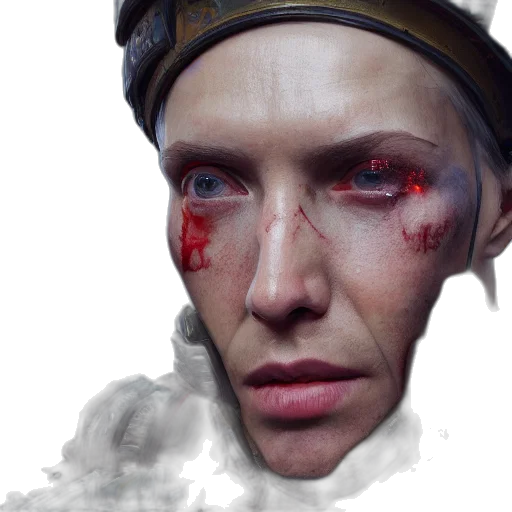 face, concept art, photorealistic, cyberpunk, fantasy art, portrait, war, uhd transparent PNG cut-out