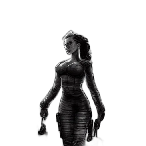 dress, robot, weapon, staff, concept art, comic book art, fantasy art, pixel art transparent PNG cut-out