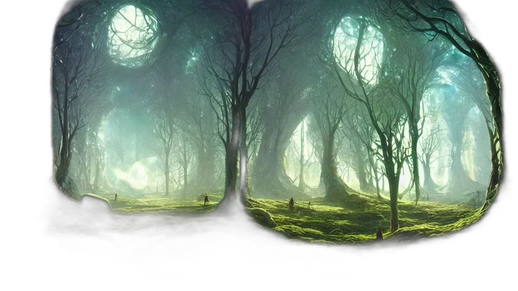 tree, concept art, fantasy art, 3d render transparent PNG cut-out