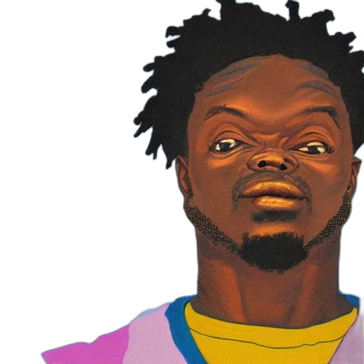 face, cartoon, pixel art, comic book art transparent PNG cut-out
