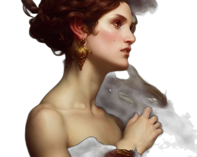 face, dress, jewelry, dragon transparent PNG cut-out