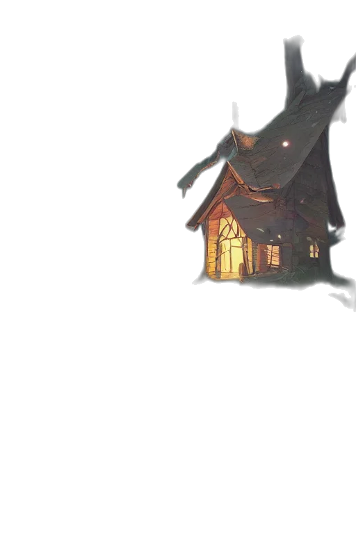 building, dress, creature, staff transparent PNG cut-out