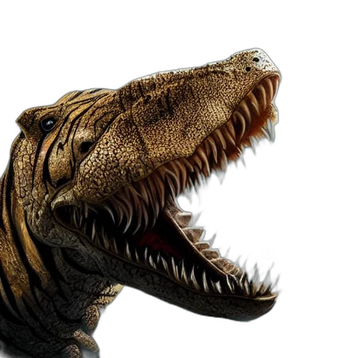dragon, animal, creature, mask, 3d render, photorealistic, concept art, crocodile transparent PNG cut-out