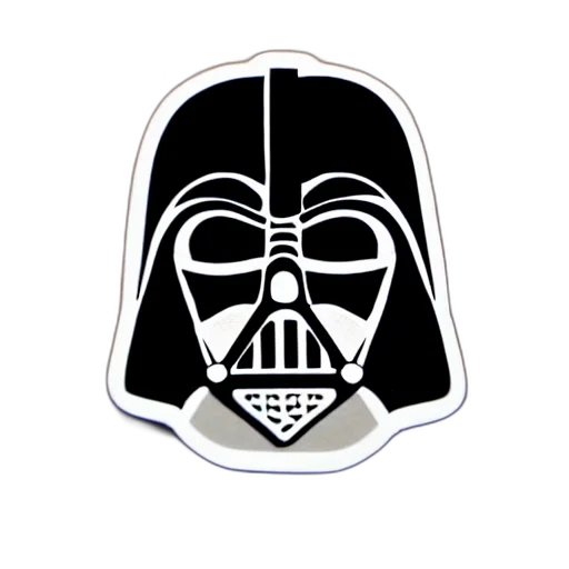 mask, face, cartoon, photorealistic, symmetrical, die, cut, sticker transparent PNG cut-out