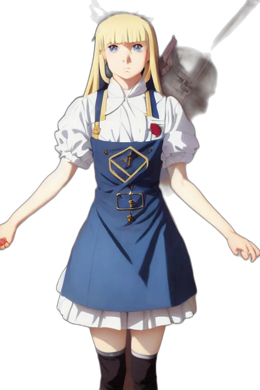 dress, staff, sword, anime transparent PNG cut-out