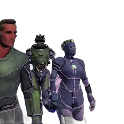 robot, concept art, 3d render, cyberpunk transparent PNG cut-out