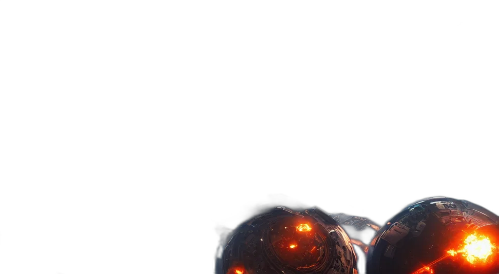 robot, mask, staff, crown transparent PNG cut-out