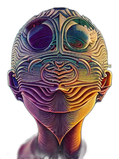 mask, face, robot, crown, concept art, 3d render, fantasy art, photorealistic transparent PNG cut-out