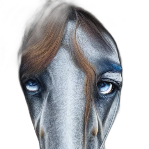 face, mask, animal, hair, photorealistic, watercolor, fantasy art, concept art transparent PNG cut-out
