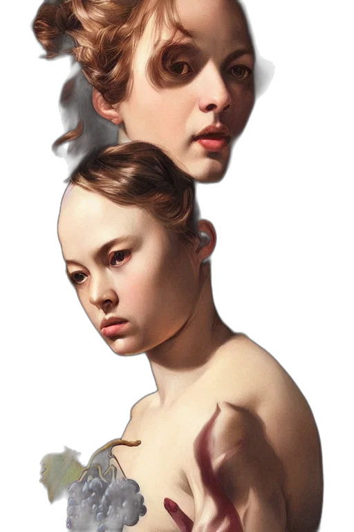 face, crown, dress, photorealistic, oil painting, concept art, fantasy art, pastel transparent PNG cut-out