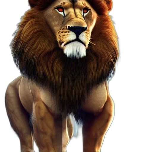 animal, crown, photorealistic, fantasy art transparent PNG cut-out