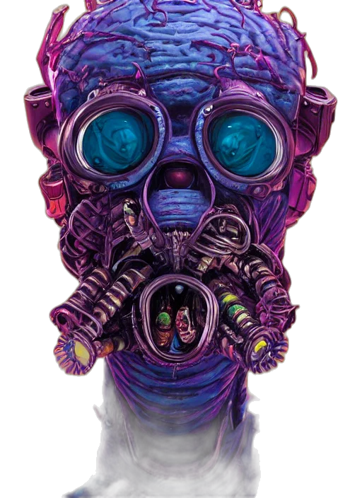 mask, face, robot, creature transparent PNG cut-out
