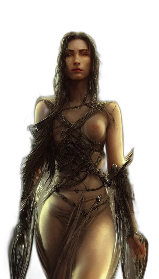 dress, fantasy art, concept art, comic book art transparent PNG cut-out