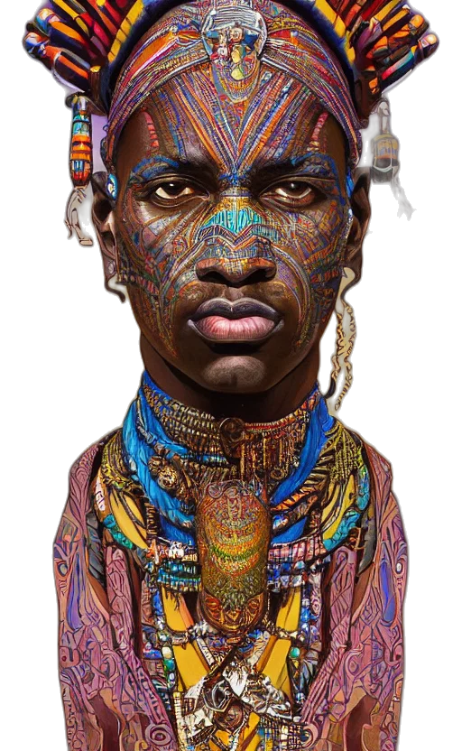 face, mask, crown, jewelry, photorealistic, fantasy art, concept art, watercolor transparent PNG cut-out
