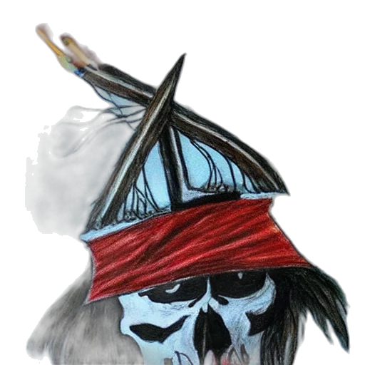 hat, mask, staff, crown, concept art, fantasy art, watercolor, photorealistic transparent PNG cut-out