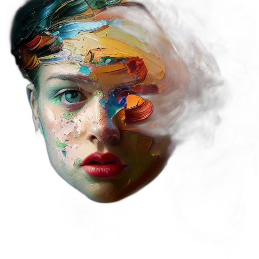 mask, face, crown, hair, photorealistic, fantasy art, concept art, oil painting transparent PNG cut-out