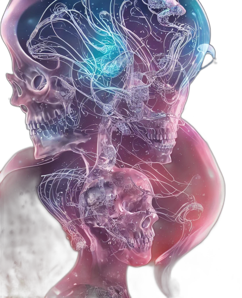 face, mask, 3d render, concept art transparent PNG cut-out