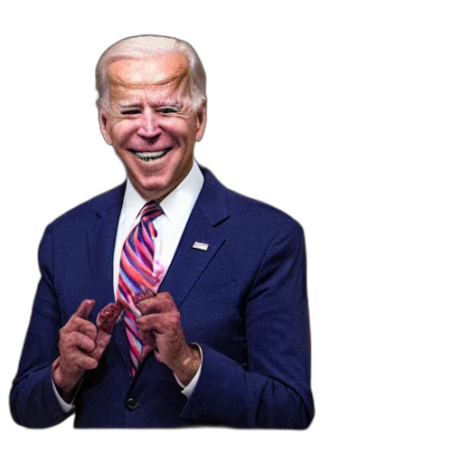 creature, jacket, mask, robot, vaporwave, joe, biden, turns transparent PNG cut-out