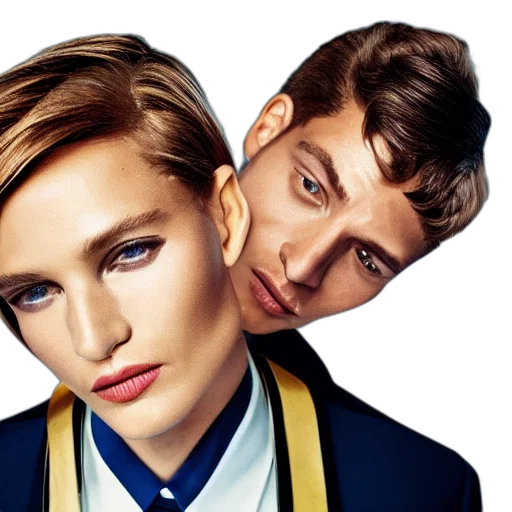 face, jacket, photorealistic, mid transparent PNG cut-out