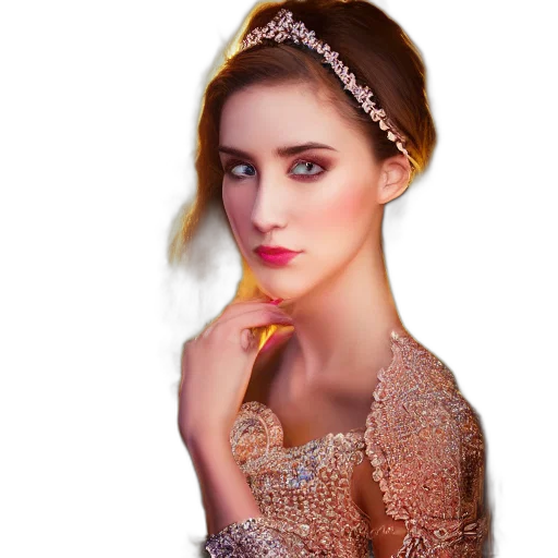 jewelry, dress, crown, face transparent PNG cut-out