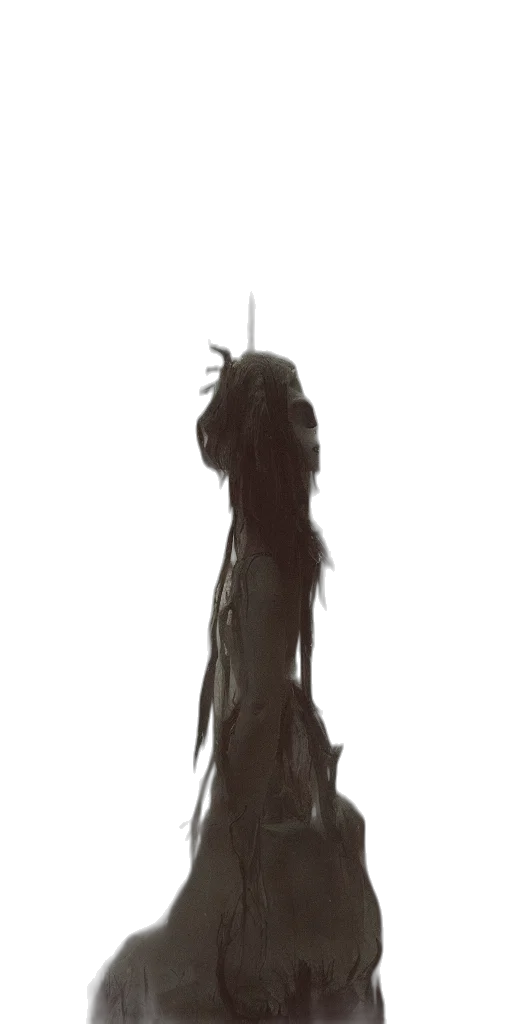staff, hair, mask, creature transparent PNG cut-out